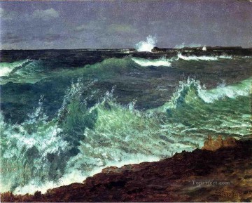 Paisaje marino luminismo paisaje marino Albert Bierstadt Playa Pinturas al óleo